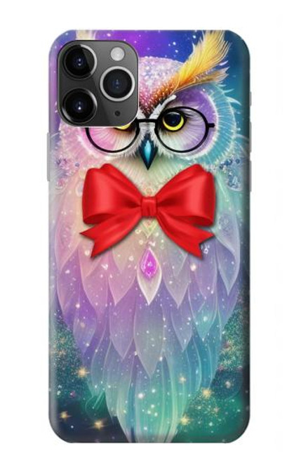 W3934 Hibou nerd fantastique Etui Coque Housse et Flip Housse Cuir pour iPhone 11 Pro Max