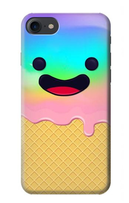 W3939 Sourire mignon de crème glacée Etui Coque Housse et Flip Housse Cuir pour iPhone 7, iPhone 8, iPhone SE (2020) (2022)