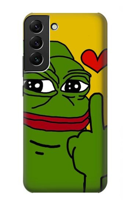 W3945 Pepe Love doigt du milieu Etui Coque Housse et Flip Housse Cuir pour Samsung Galaxy S22 Plus