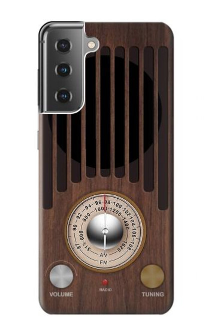 W3935 Graphique du tuner radio FM AM Etui Coque Housse et Flip Housse Cuir pour Samsung Galaxy S21 Plus 5G, Galaxy S21+ 5G