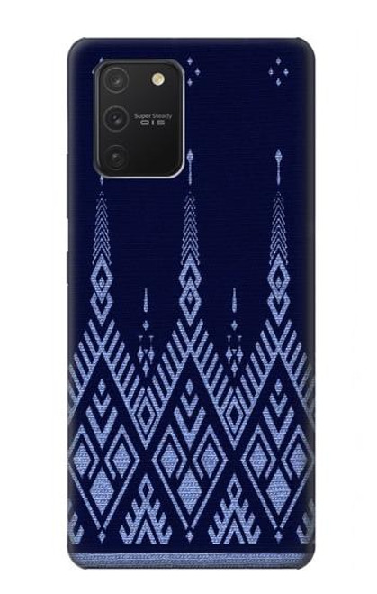 W3950 Motif textile thaïlandais bleu Etui Coque Housse et Flip Housse Cuir pour Samsung Galaxy S10 Lite