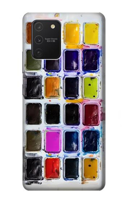 W3956 Graphique de boîte à palette aquarelle Etui Coque Housse et Flip Housse Cuir pour Samsung Galaxy S10 Lite