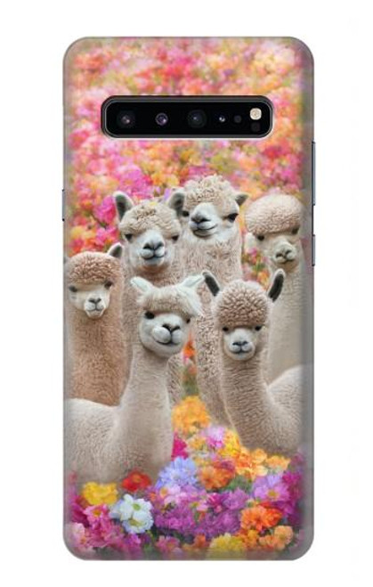 W3916 Alpaga Famille Bébé Alpaga Etui Coque Housse et Flip Housse Cuir pour Samsung Galaxy S10 5G