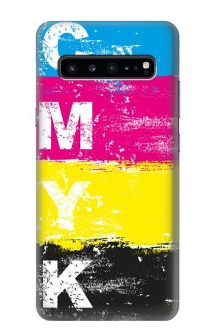 W3930 Clé jaune cyan magenta Etui Coque Housse et Flip Housse Cuir pour Samsung Galaxy S10 5G