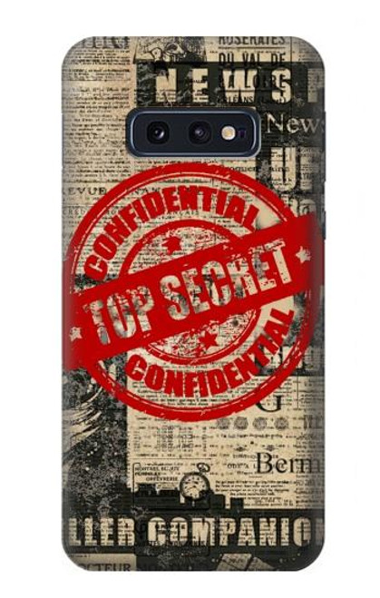 W3937 Texte Top Secret Art Vintage Etui Coque Housse et Flip Housse Cuir pour Samsung Galaxy S10e