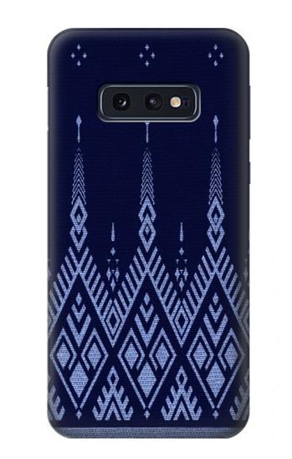 W3950 Motif textile thaïlandais bleu Etui Coque Housse et Flip Housse Cuir pour Samsung Galaxy S10e