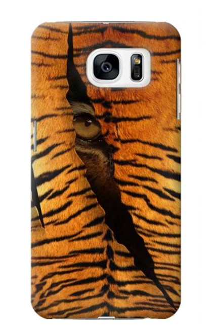 W3951 Marques de larme d'oeil de tigre Etui Coque Housse et Flip Housse Cuir pour Samsung Galaxy S7