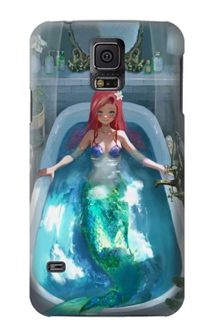 W3911 Jolie petite sirène Aqua Spa Etui Coque Housse et Flip Housse Cuir pour Samsung Galaxy S5