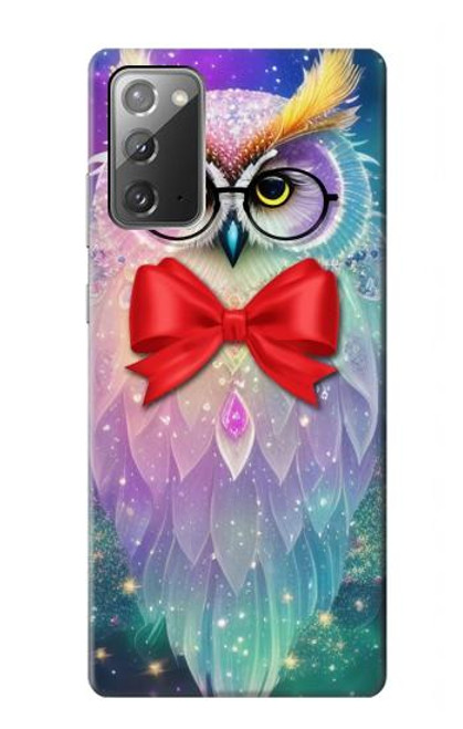 W3934 Hibou nerd fantastique Etui Coque Housse et Flip Housse Cuir pour Samsung Galaxy Note 20