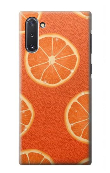 W3946 Motif orange sans couture Etui Coque Housse et Flip Housse Cuir pour Samsung Galaxy Note 10