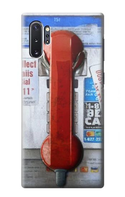 W3925 Collage Téléphone Public Vintage Etui Coque Housse et Flip Housse Cuir pour Samsung Galaxy Note 10 Plus