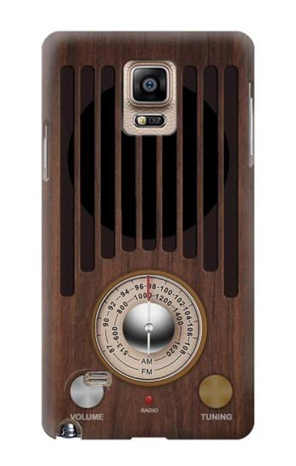 W3935 Graphique du tuner radio FM AM Etui Coque Housse et Flip Housse Cuir pour Samsung Galaxy Note 4