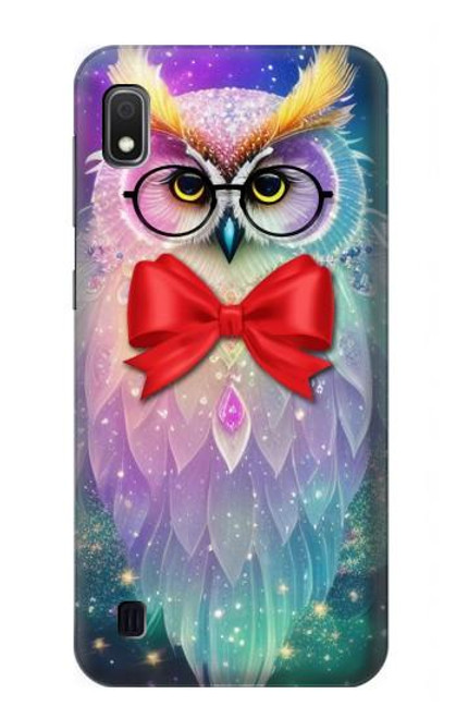 W3934 Hibou nerd fantastique Etui Coque Housse et Flip Housse Cuir pour Samsung Galaxy A10