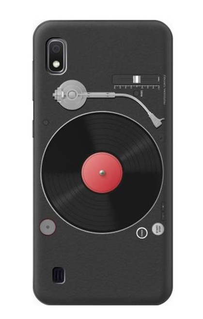 W3952 Graphique de tourne-disque vinyle tourne-disque Etui Coque Housse et Flip Housse Cuir pour Samsung Galaxy A10