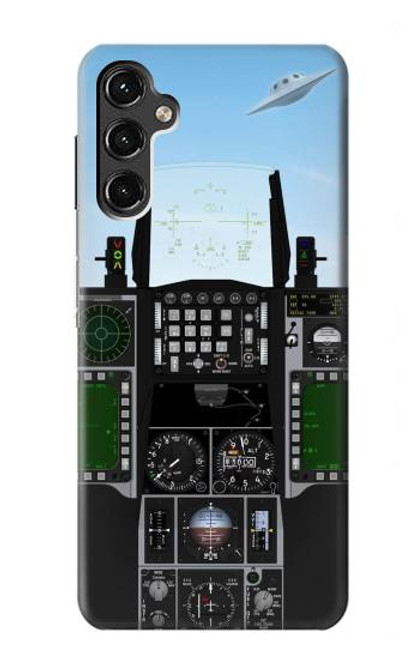 W3933 Avion de chasse OVNI Etui Coque Housse et Flip Housse Cuir pour Samsung Galaxy A14 5G