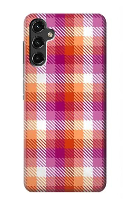 W3941 Plaid drapeau de la fierté lesbienne LGBT Etui Coque Housse et Flip Housse Cuir pour Samsung Galaxy A14 5G