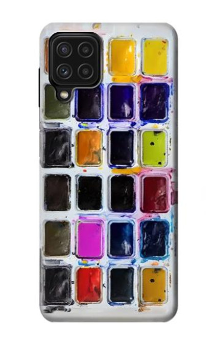 W3956 Graphique de boîte à palette aquarelle Etui Coque Housse et Flip Housse Cuir pour Samsung Galaxy A22 4G