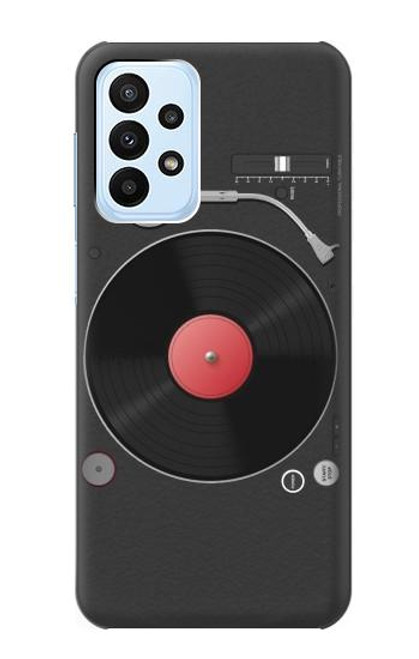 W3952 Graphique de tourne-disque vinyle tourne-disque Etui Coque Housse et Flip Housse Cuir pour Samsung Galaxy A23