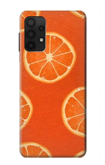 W3946 Motif orange sans couture Etui Coque Housse et Flip Housse Cuir pour Samsung Galaxy A32 4G