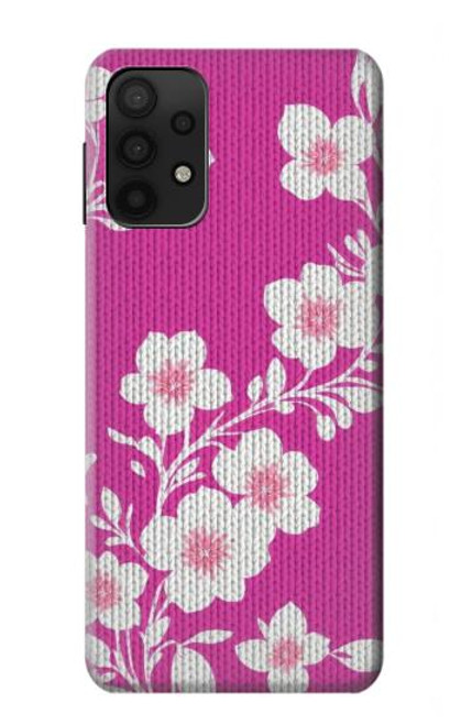 W3924 Fond rose fleur de cerisier Etui Coque Housse et Flip Housse Cuir pour Samsung Galaxy A32 5G