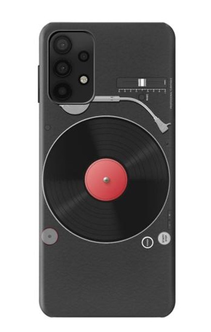 W3952 Graphique de tourne-disque vinyle tourne-disque Etui Coque Housse et Flip Housse Cuir pour Samsung Galaxy A32 5G