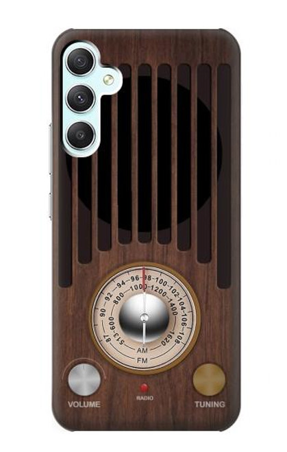 W3935 Graphique du tuner radio FM AM Etui Coque Housse et Flip Housse Cuir pour Samsung Galaxy A34 5G