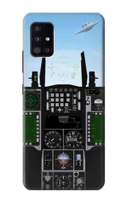 W3933 Avion de chasse OVNI Etui Coque Housse et Flip Housse Cuir pour Samsung Galaxy A41
