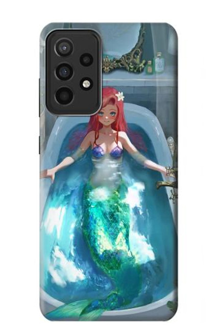 W3911 Jolie petite sirène Aqua Spa Etui Coque Housse et Flip Housse Cuir pour Samsung Galaxy A52s 5G