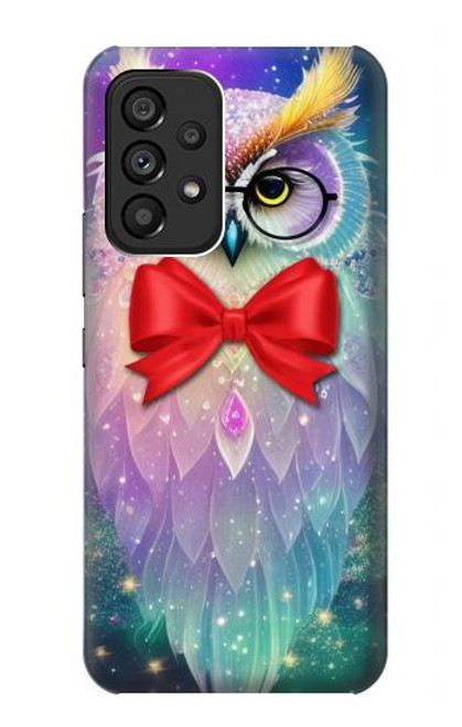 W3934 Hibou nerd fantastique Etui Coque Housse et Flip Housse Cuir pour Samsung Galaxy A53 5G