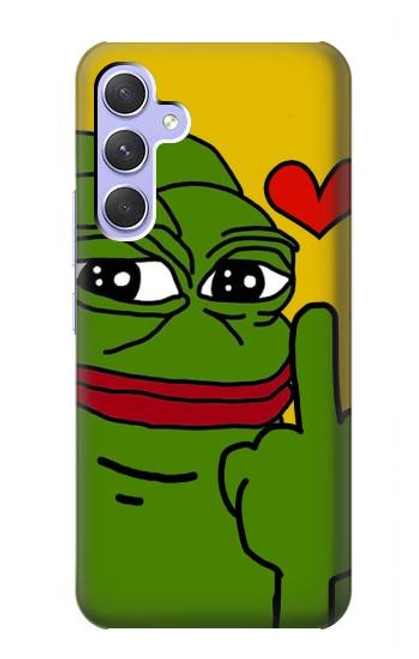 W3945 Pepe Love doigt du milieu Etui Coque Housse et Flip Housse Cuir pour Samsung Galaxy A54 5G