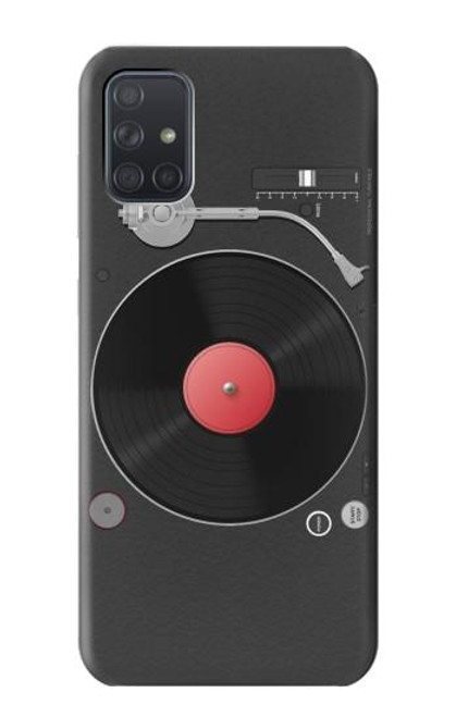 W3952 Graphique de tourne-disque vinyle tourne-disque Etui Coque Housse et Flip Housse Cuir pour Samsung Galaxy A71 5G