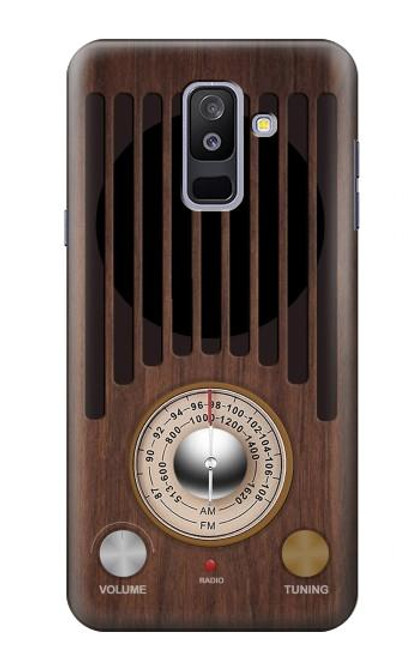 W3935 Graphique du tuner radio FM AM Etui Coque Housse et Flip Housse Cuir pour Samsung Galaxy A6+ (2018), J8 Plus 2018, A6 Plus 2018