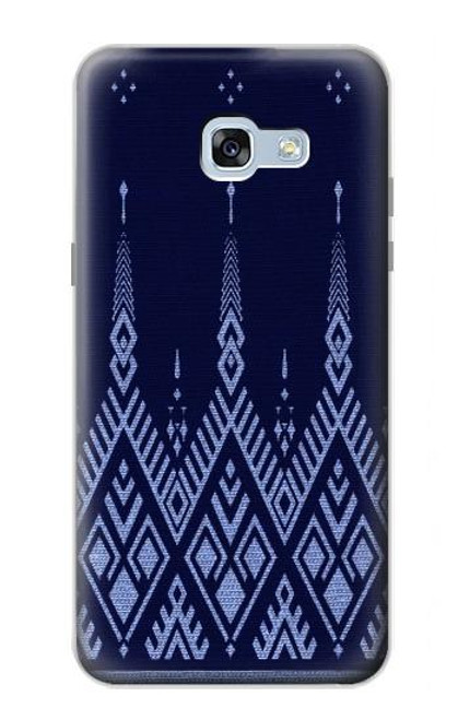 W3950 Motif textile thaïlandais bleu Etui Coque Housse et Flip Housse Cuir pour Samsung Galaxy A5 (2017)