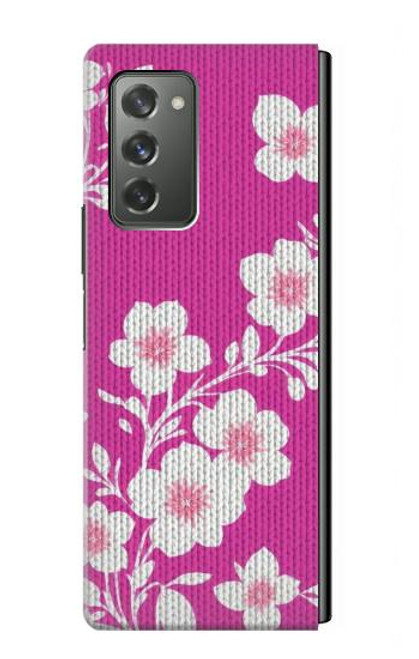 W3924 Fond rose fleur de cerisier Etui Coque Housse et Flip Housse pour Samsung Galaxy Z Fold2 5G