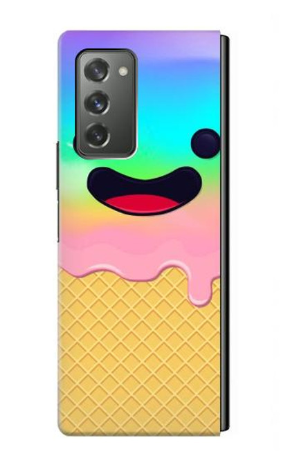 W3939 Sourire mignon de crème glacée Etui Coque Housse et Flip Housse pour Samsung Galaxy Z Fold2 5G