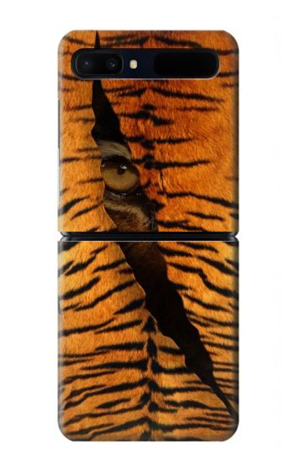 W3951 Marques de larme d'oeil de tigre Etui Coque Housse et Flip Housse pour Samsung Galaxy Z Flip 5G