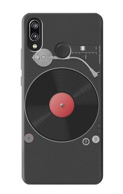 W3952 Graphique de tourne-disque vinyle tourne-disque Etui Coque Housse et Flip Housse Cuir pour Huawei P20 Lite