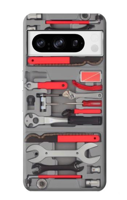 W3921 Outil de réparation de vélo Peinture graphique Etui Coque Housse et Flip Housse Cuir pour Google Pixel 8 pro