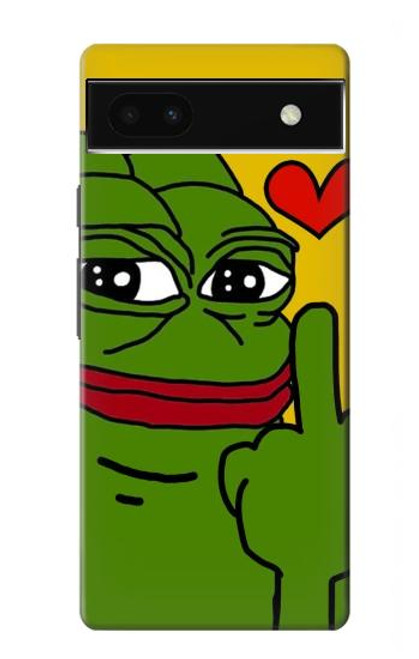 W3945 Pepe Love doigt du milieu Etui Coque Housse et Flip Housse Cuir pour Google Pixel 6a