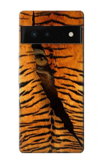 W3951 Marques de larme d'oeil de tigre Etui Coque Housse et Flip Housse Cuir pour Google Pixel 6