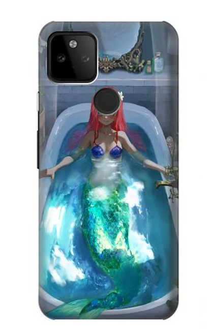 W3912 Jolie petite sirène Aqua Spa Etui Coque Housse et Flip Housse Cuir pour Google Pixel 5A 5G