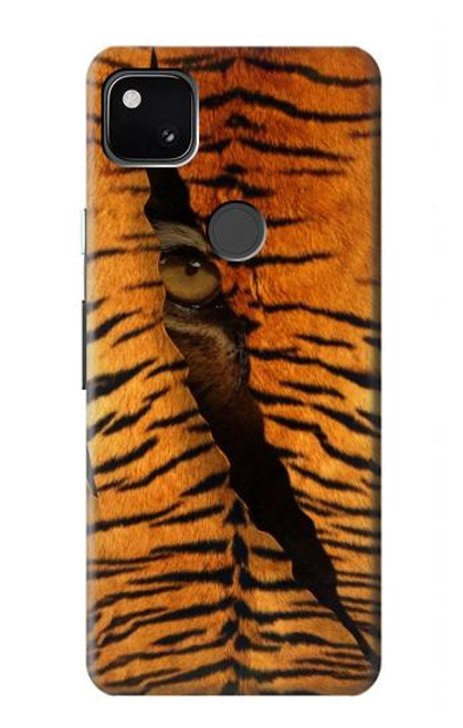 W3951 Marques de larme d'oeil de tigre Etui Coque Housse et Flip Housse Cuir pour Google Pixel 4a