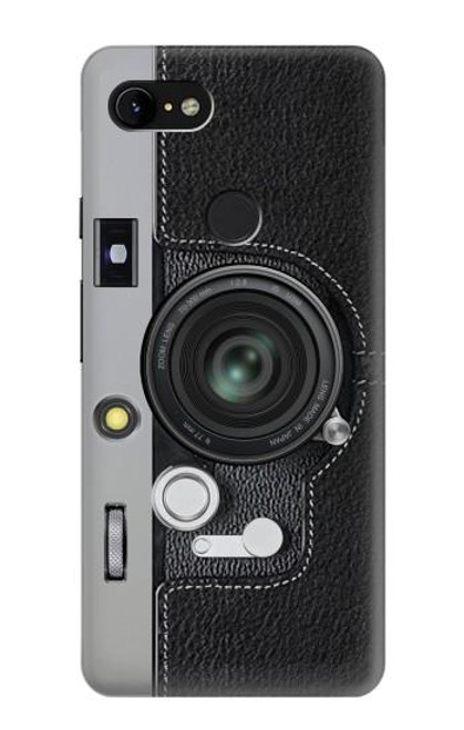 W3922 Impression graphique de l'obturateur de l'objectif de l'appareil photo Etui Coque Housse et Flip Housse Cuir pour Google Pixel 3 XL