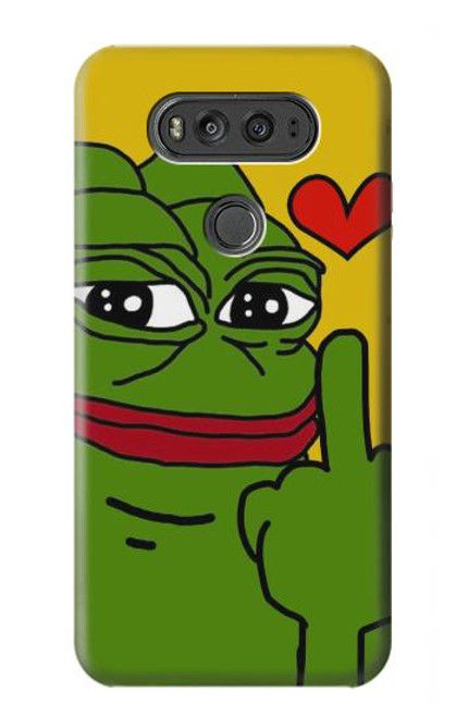 W3945 Pepe Love doigt du milieu Etui Coque Housse et Flip Housse Cuir pour LG V20