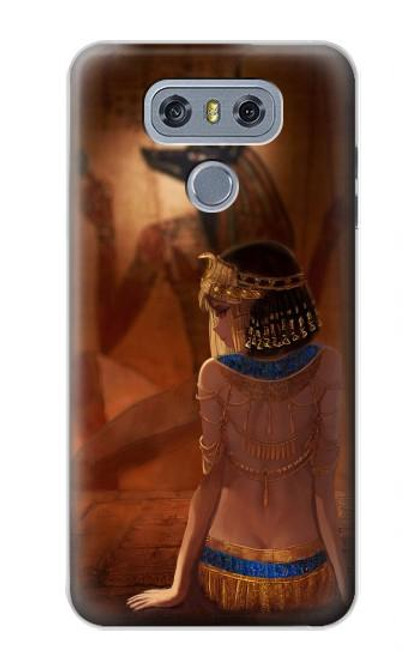 W3919 La reine égyptienne Cléopâtre Anubis Etui Coque Housse et Flip Housse Cuir pour LG G6