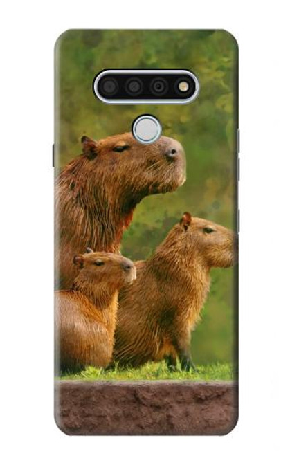 W3917 Cochon d'Inde géant de la famille Capybara Etui Coque Housse et Flip Housse Cuir pour LG Stylo 6