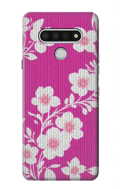 W3924 Fond rose fleur de cerisier Etui Coque Housse et Flip Housse Cuir pour LG Stylo 6