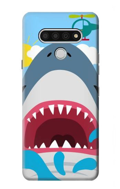 W3947 Caricature d'hélicoptère de requin Etui Coque Housse et Flip Housse Cuir pour LG Stylo 6