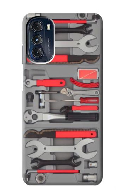 W3921 Outil de réparation de vélo Peinture graphique Etui Coque Housse et Flip Housse Cuir pour Motorola Moto G 5G (2023)