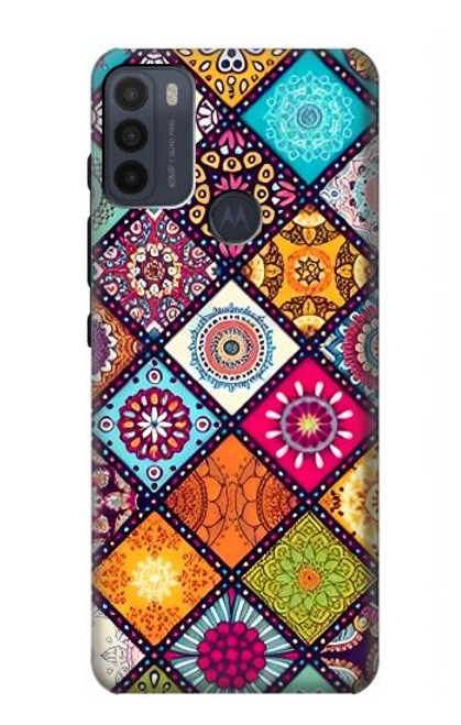 W3943 Motif Maldalas Etui Coque Housse et Flip Housse Cuir pour Motorola Moto G50